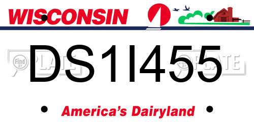 DS1I455 Wisconsin License Plate