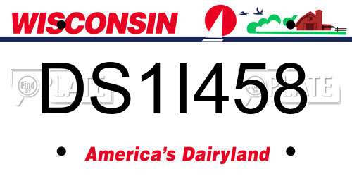 DS1I458 Wisconsin License Plate