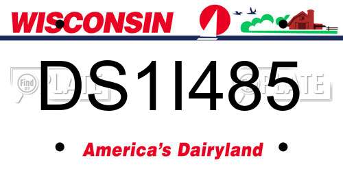DS1I485 Wisconsin License Plate
