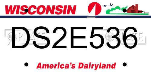 DS2E536 Wisconsin License Plate