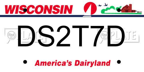 DS2T7D Wisconsin License Plate