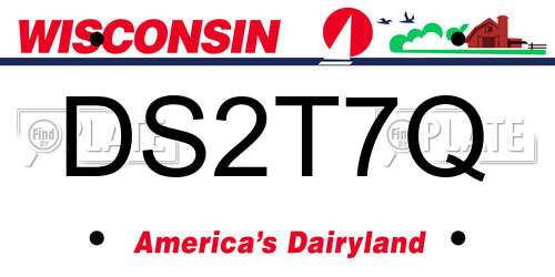 DS2T7Q Wisconsin License Plate