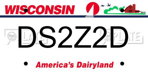 DS2Z2D Wisconsin License Plate