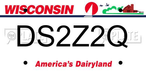 DS2Z2Q Wisconsin License Plate