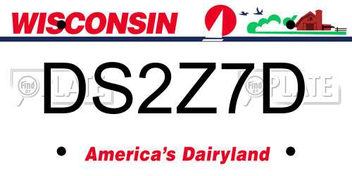 DS2Z7D Wisconsin License Plate