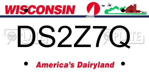 DS2Z7Q Wisconsin License Plate