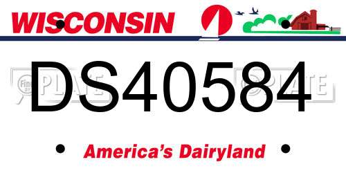 DS40584 Wisconsin License Plate
