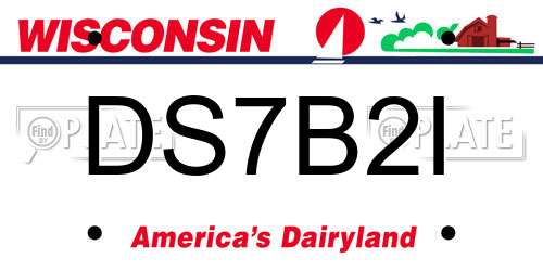 DS7B2I Wisconsin License Plate