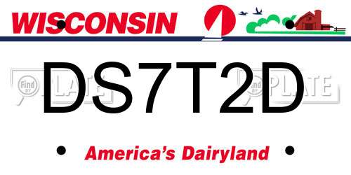 DS7T2D Wisconsin License Plate