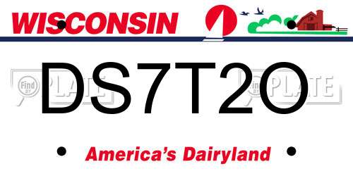 DS7T2O Wisconsin License Plate