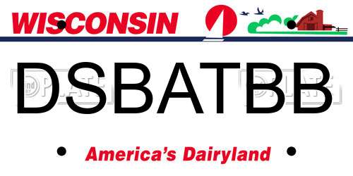 DSBATBB Wisconsin License Plate