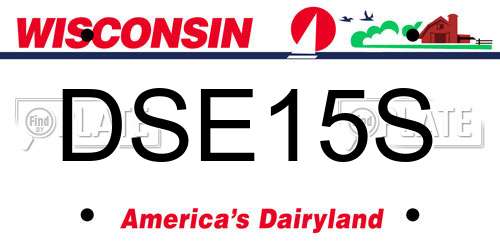 DSE15S Wisconsin License Plate