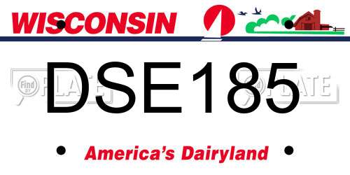 DSE185 Wisconsin License Plate