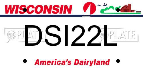DSI22L Wisconsin License Plate
