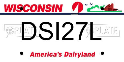 DSI27L Wisconsin License Plate