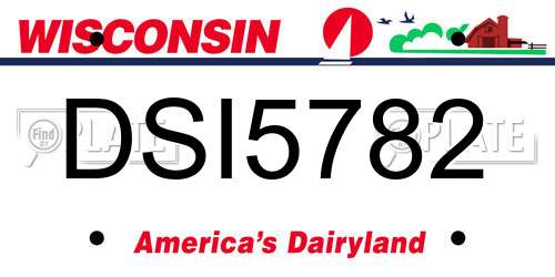 DSI5782 Wisconsin License Plate