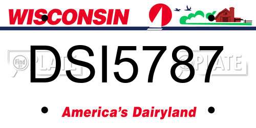 DSI5787 Wisconsin License Plate