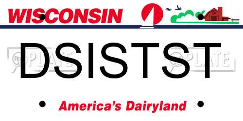 DSISTST Wisconsin License Plate