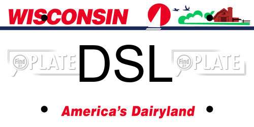 DSL Wisconsin License Plate