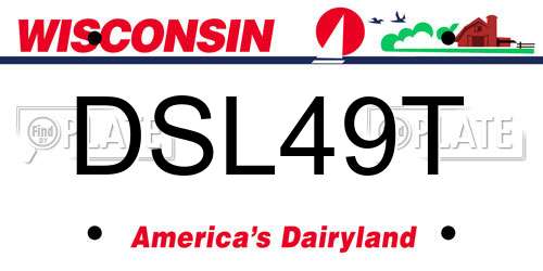 DSL49T Wisconsin License Plate