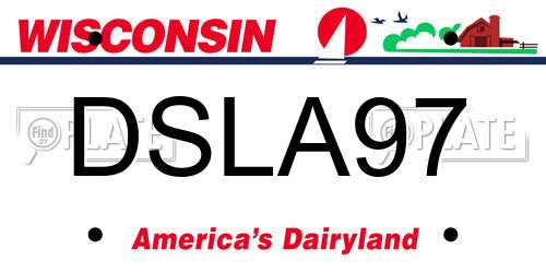 DSLA97 Wisconsin License Plate