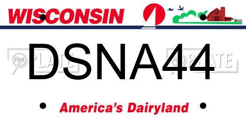 DSNA44 Wisconsin License Plate