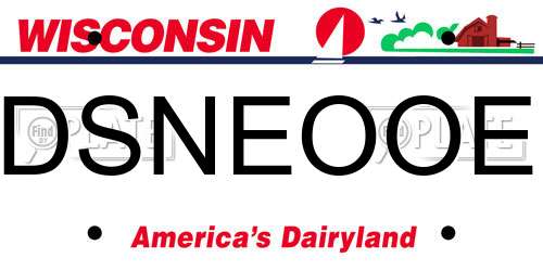 DSNEOOE Wisconsin License Plate