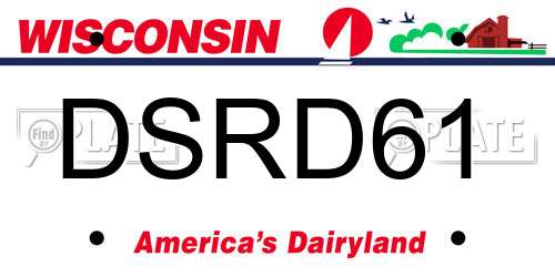 DSRD61 Wisconsin License Plate