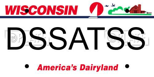DSSATSS Wisconsin License Plate