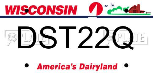 DST22Q Wisconsin License Plate