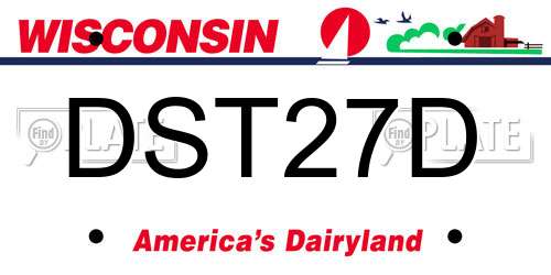 DST27D Wisconsin License Plate