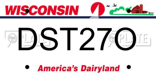 DST27O Wisconsin License Plate