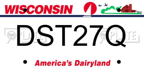 DST27Q Wisconsin License Plate