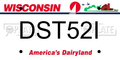 DST52I Wisconsin License Plate