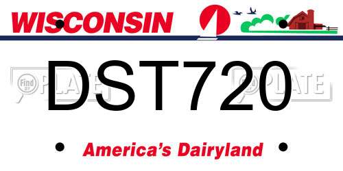 DST720 Wisconsin License Plate