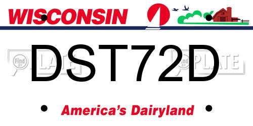 DST72D Wisconsin License Plate