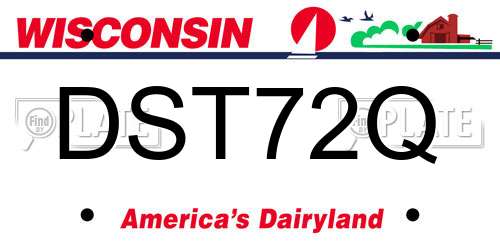 DST72Q Wisconsin License Plate
