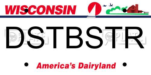 DSTBSTR Wisconsin License Plate