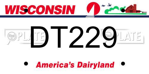 DT229 Wisconsin License Plate