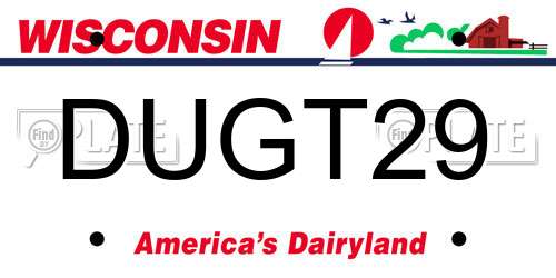 DUGT29 Wisconsin License Plate