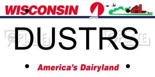 DUSTRS Wisconsin License Plate
