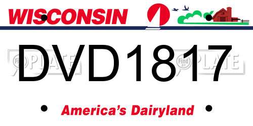 DVD1817 Wisconsin License Plate