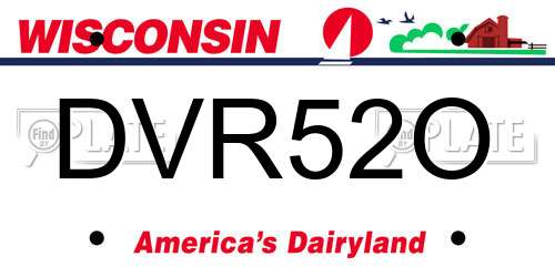 DVR52O Wisconsin License Plate