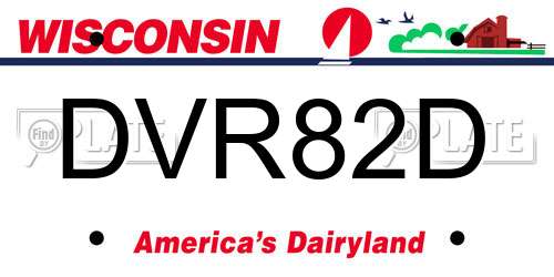 DVR82D Wisconsin License Plate