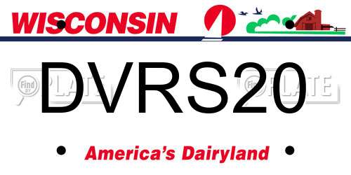DVRS20 Wisconsin License Plate