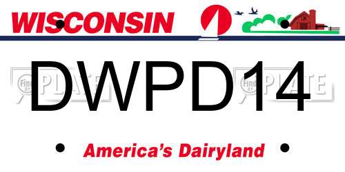 DWPD14 Wisconsin License Plate
