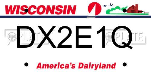 DX2E1Q Wisconsin License Plate