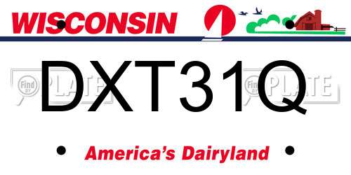 DXT31Q Wisconsin License Plate