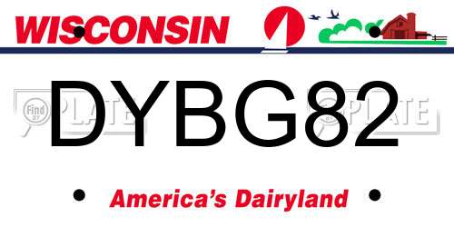DYBG82 Wisconsin License Plate