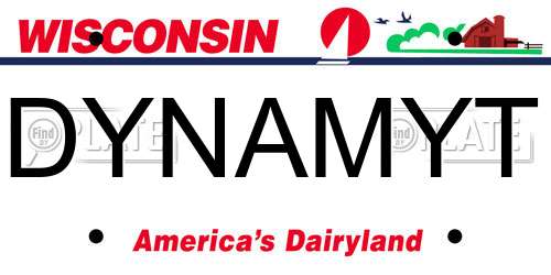 DYNAMYT Wisconsin License Plate
